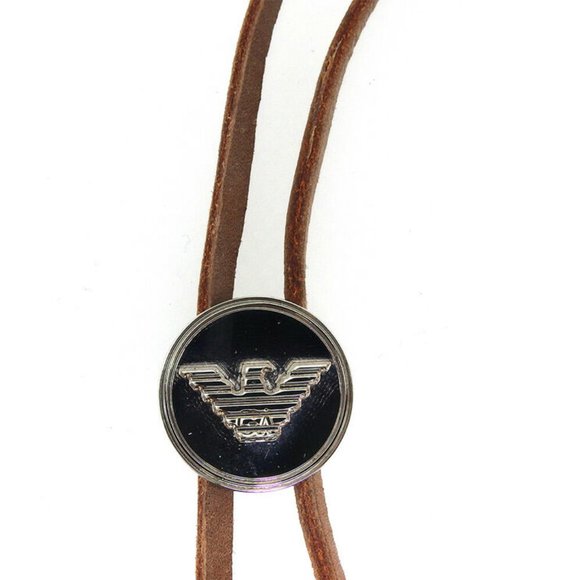 EMPORIO ARMANI strap Eagle mark Silver hardware �~ leather Auth used T17336 - Picture 4 of 7